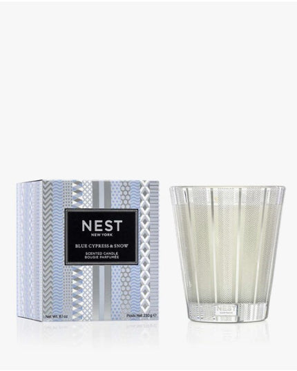 Nest Classic Candle 8.1oz Candles in Blue Cypress & Snow at Wrapsody