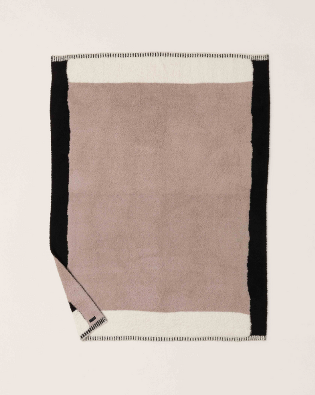 Barefoot Dreams Colorblock Throw - Taupe Multi Blankets & Throws in  at Wrapsody