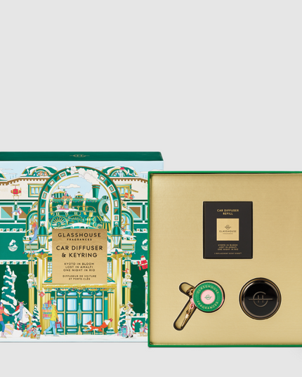 Glasshouse Car Diffuser Set with Keyring Scents in at Wrapsody