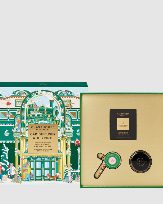 Glasshouse Car Diffuser Set with Keyring Scents in at Wrapsody