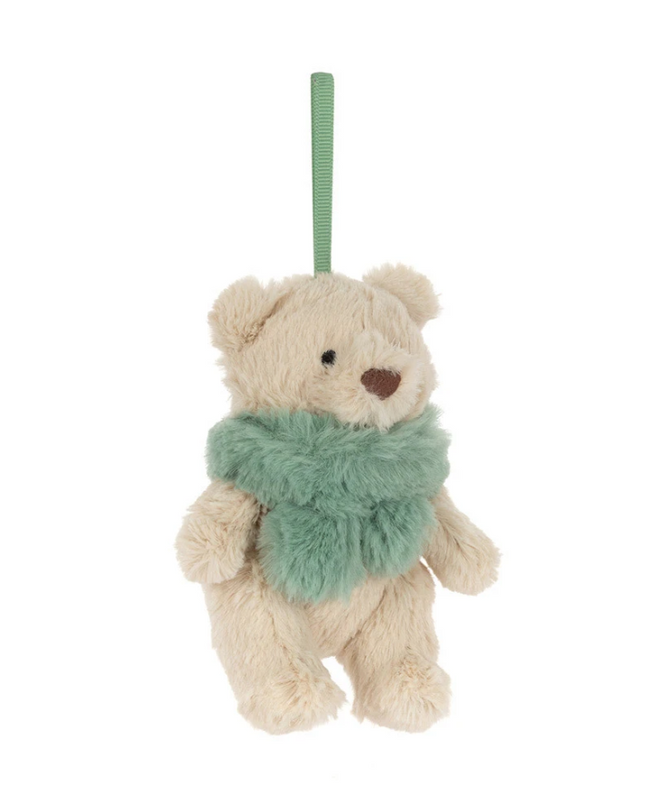 Jellycat Bartholomew Bear Jr Winter Warmer Decoration Soft Toys in at Wrapsody