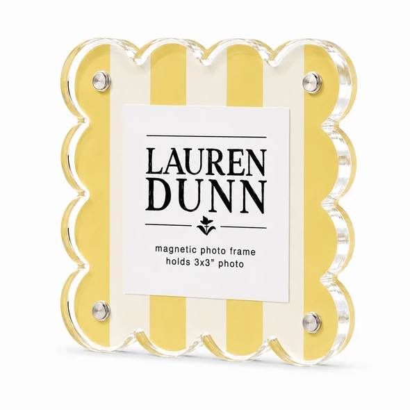 Acrylic Scalloped Frame Buttercream Picture Frames in at Wrapsody