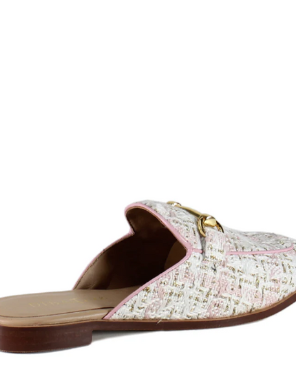 Callen U Pink & White Mules Shoes in at Wrapsody
