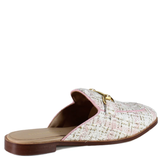 Callen U Pink & White Mules Shoes in at Wrapsody
