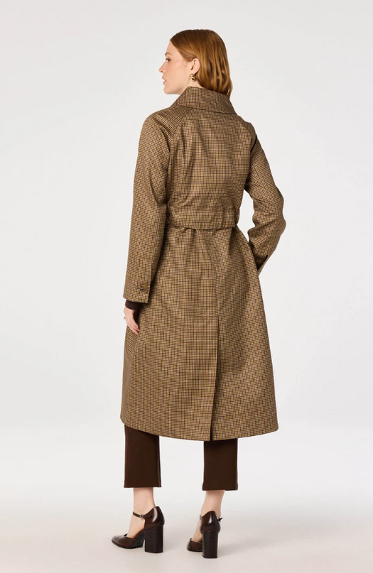 ASTR the Label Heaven Brown Plaid Trench Coat