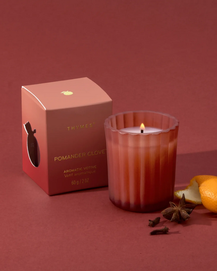 Thymes Boxed Votive 2oz Candle - Pomander Clove
