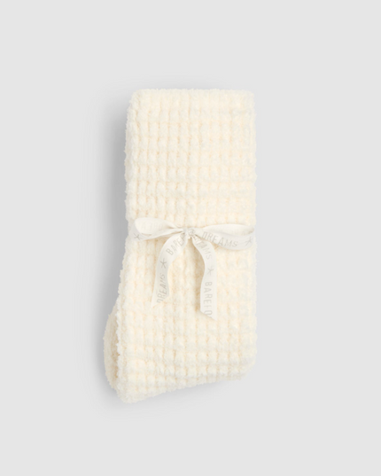 Barefoot Dreams CozyChic Waffle Socks - Pearl Loungewear in at Wrapsody