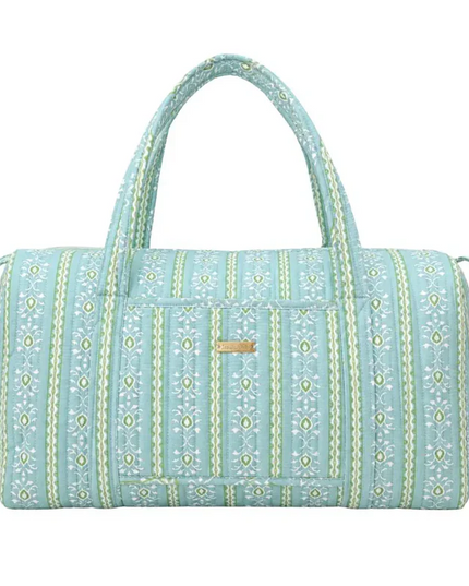Laura Park Rosemary Stripe Blue Signature Duffle Bag