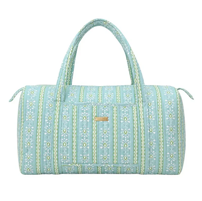 Laura Park Rosemary Stripe Blue Signature Duffle Bag