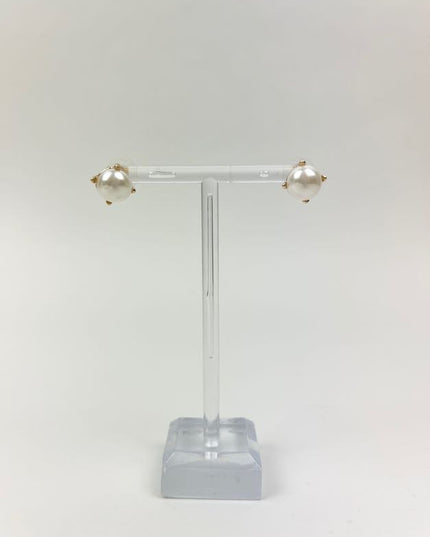 Carmen Pearl Cabochon Studs Earrings in at Wrapsody