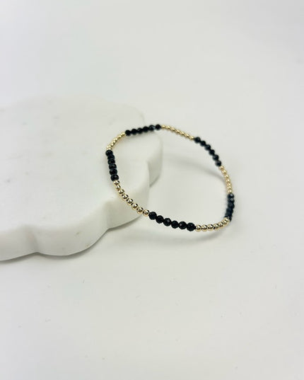 Enewton Blissful 2.5mm Bracelet - Faceted Onyx Bracelets in  at Wrapsody