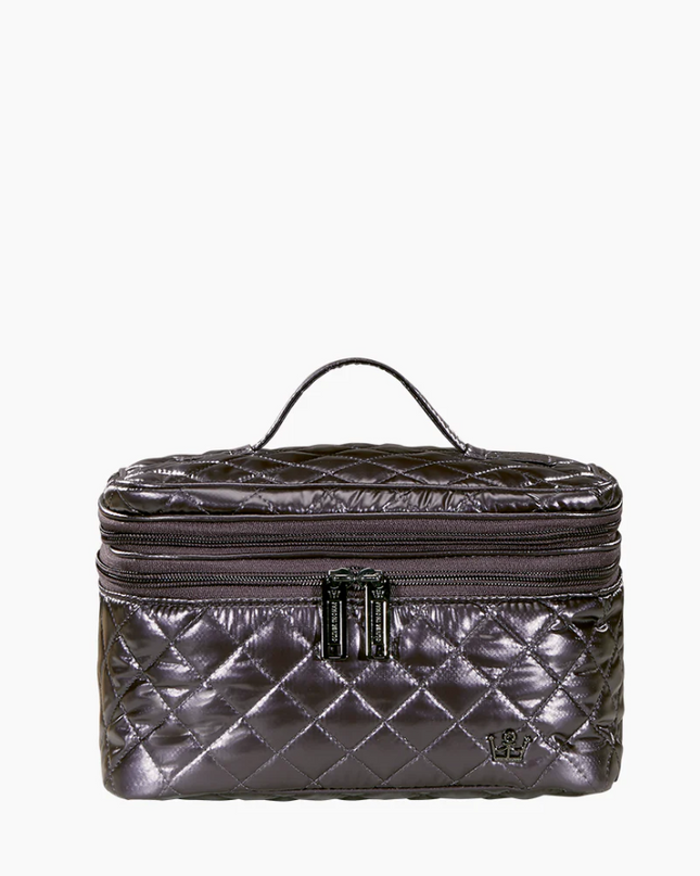 Oliver Thomas Not a Trainwreck Case Cosmetic Bags in Plum Royale Metallic at Wrapsody