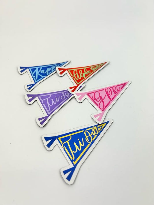 Sorority Pennant Magnet Greek in Alpha Chi Omega at Wrapsody