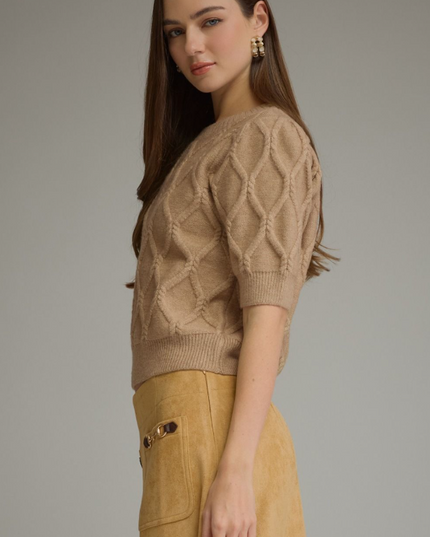 Cable Knit Oatmeal Sweater