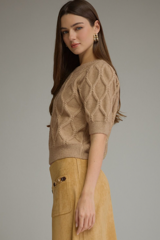 Cable Knit Oatmeal Sweater