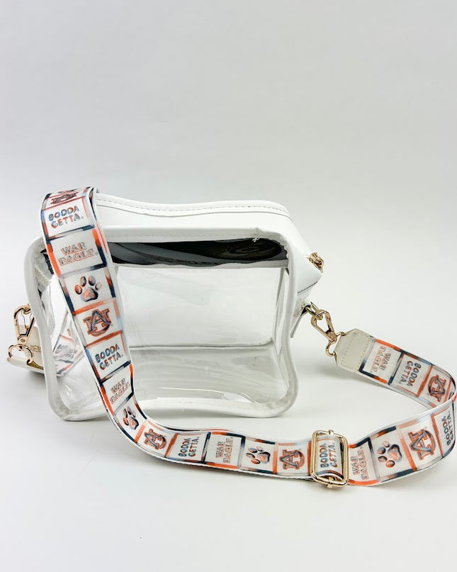 Stadium Bag with Auburn University Strap Handbags in  at Wrapsody