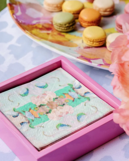 Cocktail Napkin Holder Hot Pink Tabletop in at Wrapsody