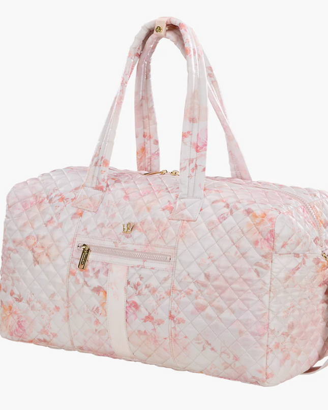 Oliver Thomas 24/7 Weekender Duffle Petal Pink Rose Print Luggage in at Wrapsody