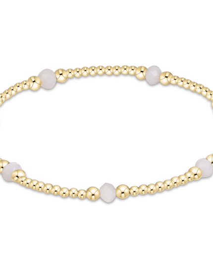 Extends Purpose Gemstone 4mm Bracelet Mother of Pearl