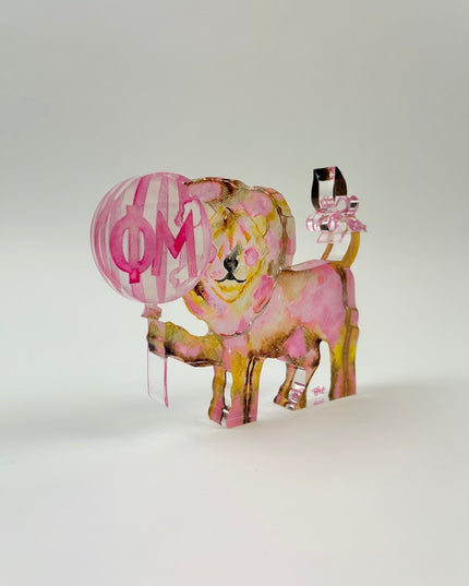 Sorority Acrylic Art Block Greek in Phi Mu at Wrapsody