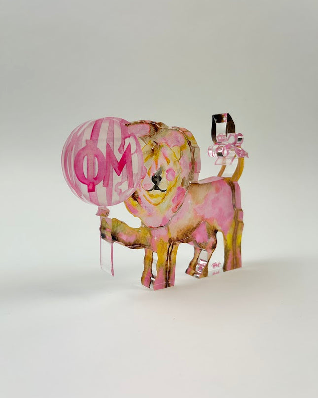 Sorority Acrylic Art Block Greek in Phi Mu at Wrapsody