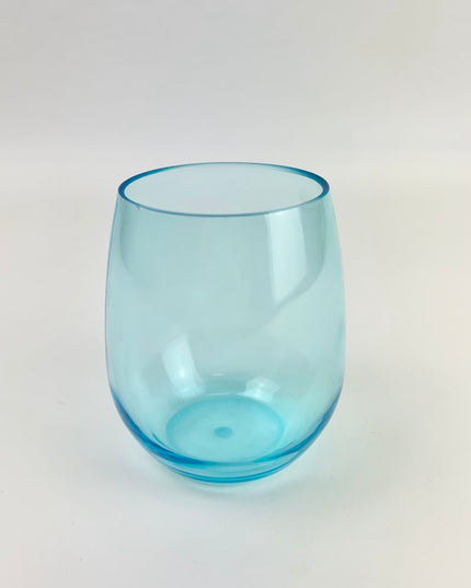 Shatterproof Stemless Wineglass Blue Drinkware in  at Wrapsody