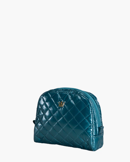 Oiver Thomas KST Cosmetic Medium Teal Metallic Travel Accessories in at Wrapsody