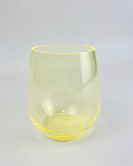 Shatterproof Stemless Wineglass Yellow Drinkware in  at Wrapsody