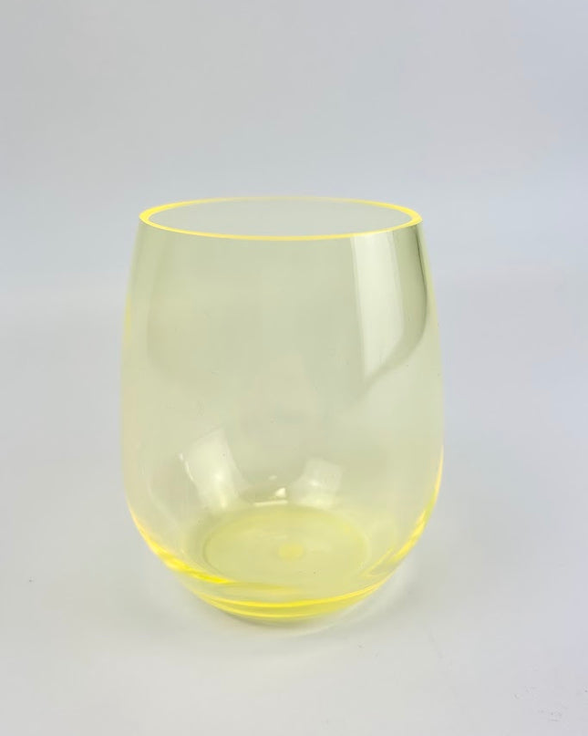 Shatterproof Stemless Wineglass Yellow Drinkware in  at Wrapsody