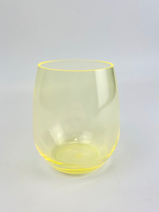 Shatterproof Stemless Wineglass Yellow