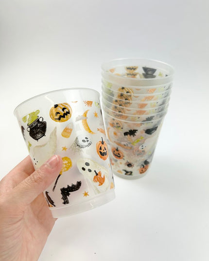 Halloween Pattern Party Cups Set of 6 Drinkware in  at Wrapsody