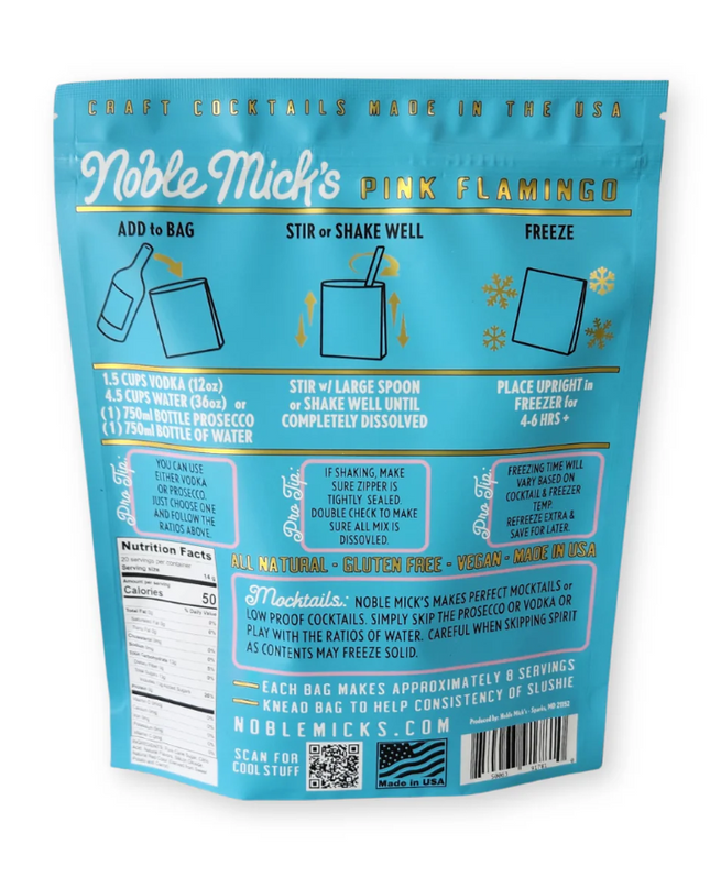 Noble Mick's Pink Flamingo Frozen Cocktail Mix