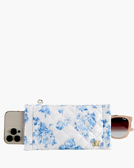 Oliver Thomas Eyeglass Case - Denim Floral Travel Accessories in at Wrapsody