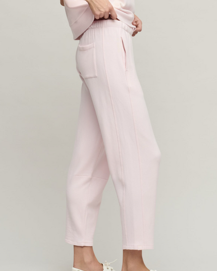 Barefoot Dreams Brushed Fleece Pants Pink Loungewear in at Wrapsody