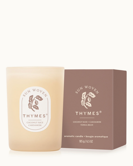 Thymes Poured Candle Sun Woven Candles in at Wrapsody