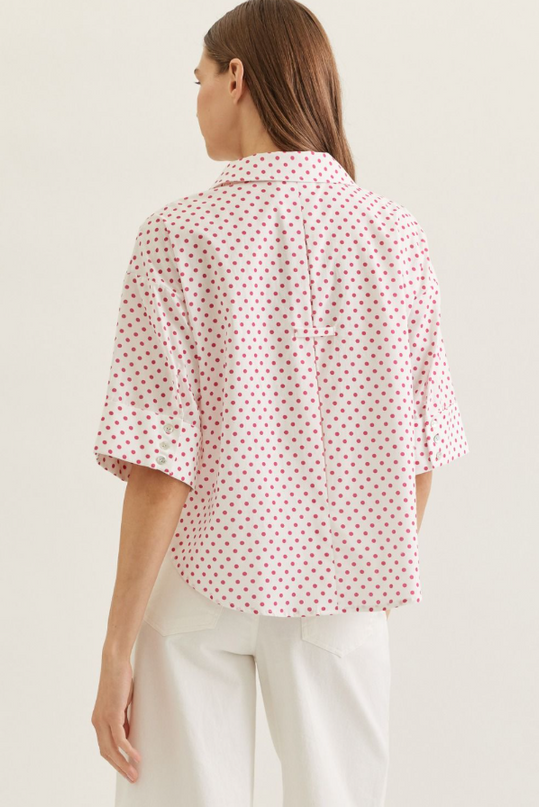 Polka Dot Red Blouse Tops in at Wrapsody