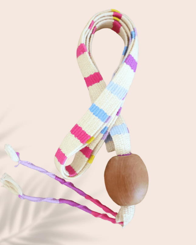 Hat Strap in Pastel Stripe Hair Accessories in at Wrapsody