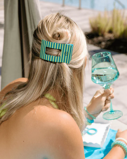Teleties Cabana Cutie Rectangle Flat Clip Small Hair Accessories in at Wrapsody