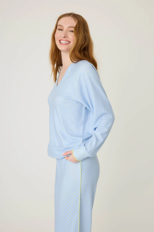 PJ Salvage Beautiful Life Perwinkle Top Loungewear in at Wrapsody