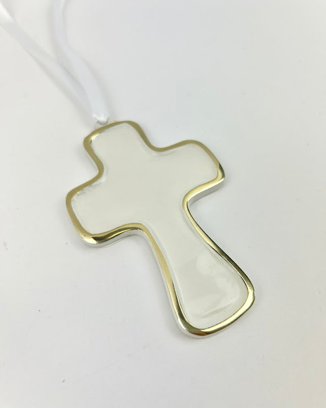 Encanto Athens Cream Cross Ornament Home Decor in  at Wrapsody