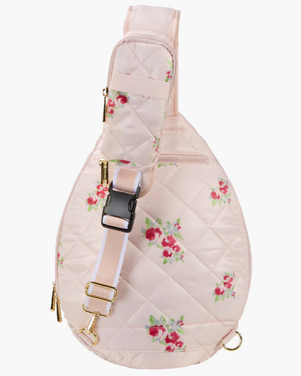 Oliver Thomas Tennis/Pickle Sling Pink Petal Bouquet Backpacks in  at Wrapsody