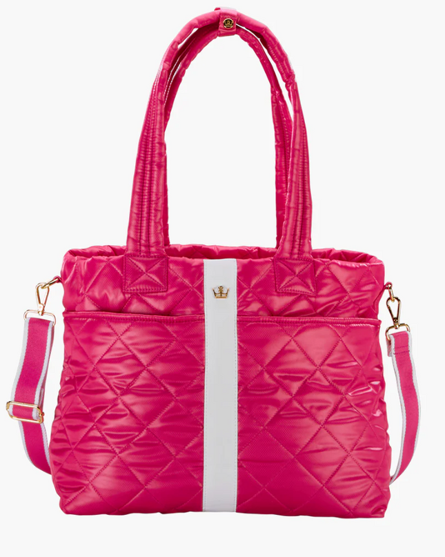 Oliver Thomas Wanderlust Tote Bright Rose Pink/White Stripe