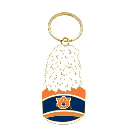 Auburn Band Hat Enamel Keychain Travel Accessories in  at Wrapsody