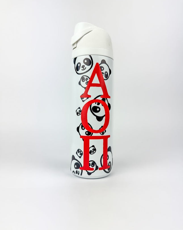 Sorority Flip-Top Water Bottle Greek in Alpha Omicron Pi at Wrapsody