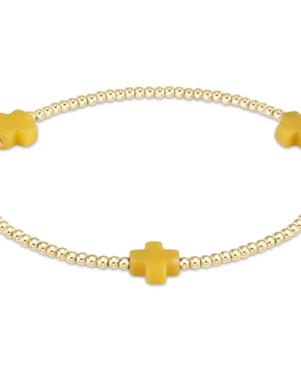 Enewton Signature Cross 2mm Bracelet Bracelets in Canary at Wrapsody