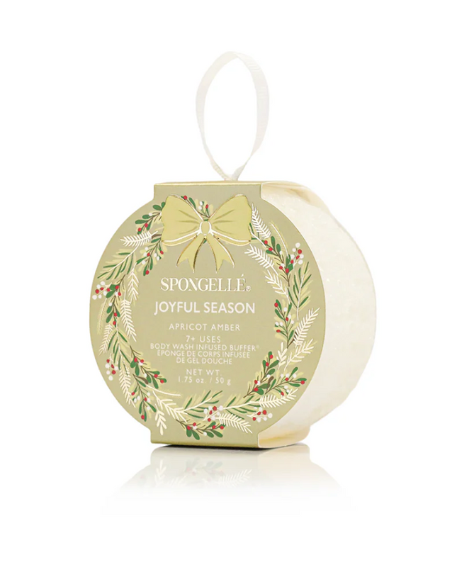 Spongelle Wreath Sponge Apricot Amber Bath & Body in at Wrapsody