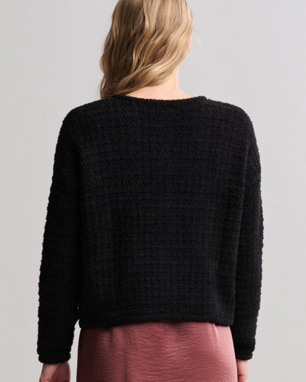 Barefoot Dreams Button Cardigan Black Outerwear in at Wrapsody