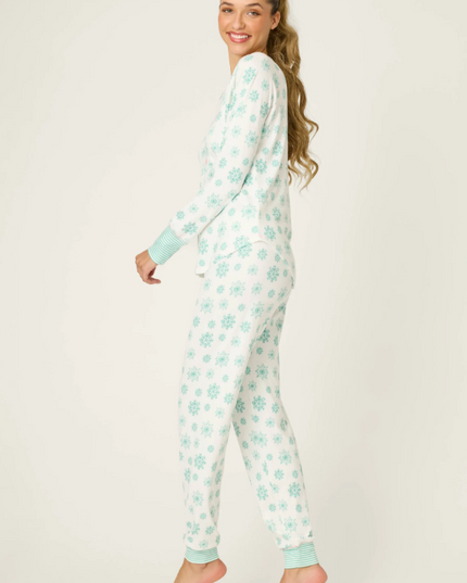 PJ Salvage Snowflake Wishes Ivory Set Loungewear in at Wrapsody