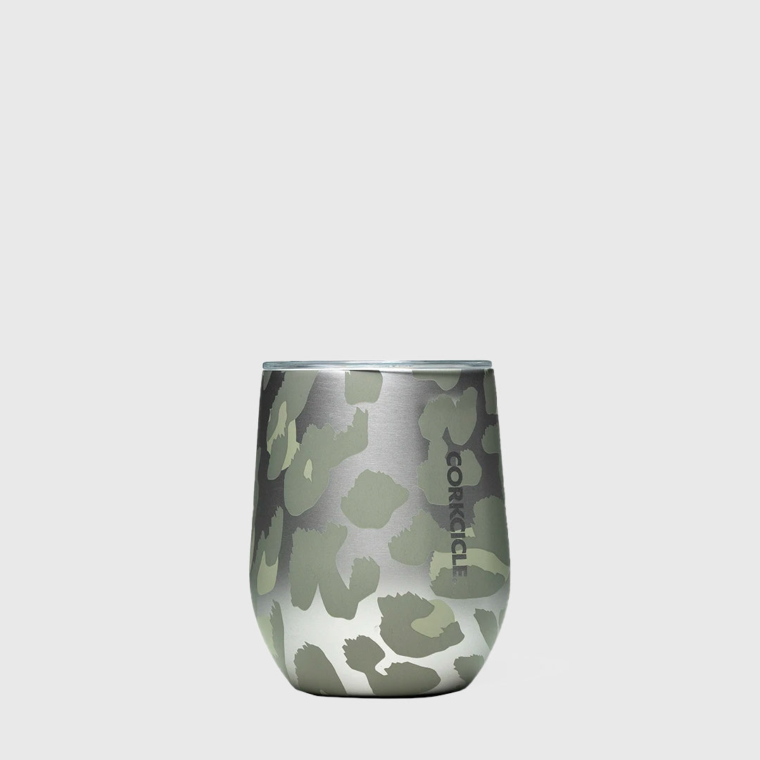 Corkcicle Stemless Wine 12oz Drinkware in Snow Leopard at Wrapsody