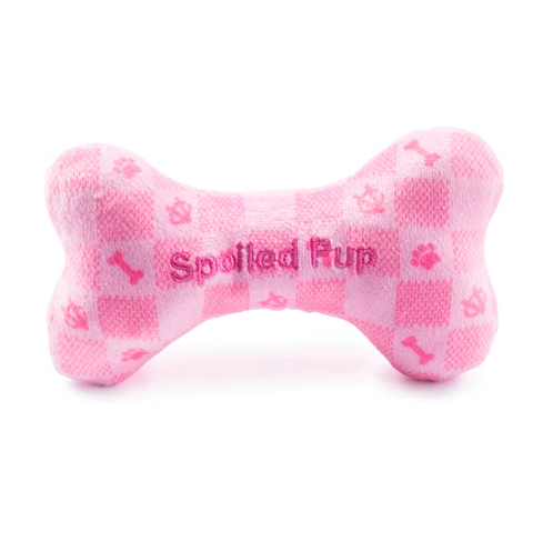 Pink Checker Chewy Paris Dog Toy Small Pet in  at Wrapsody